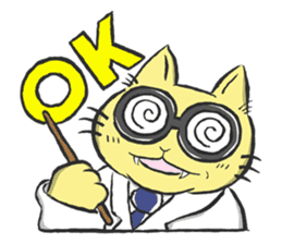 Science Cat! sticker #1540096