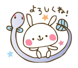Winter sticker of eel and rabbit sticker #1540465