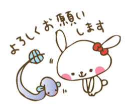 Winter sticker of eel and rabbit sticker #1540466