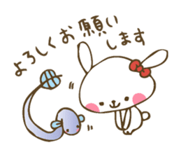 Winter sticker of eel and rabbit sticker #1540466