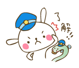 Winter sticker of eel and rabbit sticker #1540467