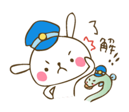 Winter sticker of eel and rabbit sticker #1540467