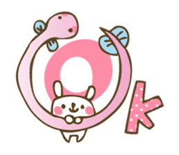 Winter sticker of eel and rabbit sticker #1540468