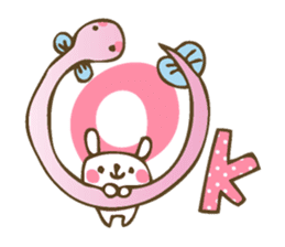 Winter sticker of eel and rabbit sticker #1540468