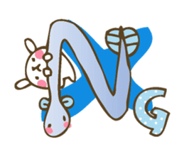 Winter sticker of eel and rabbit sticker #1540469