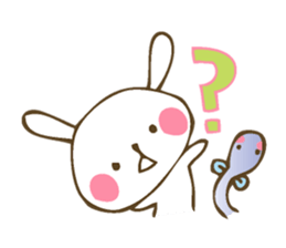 Winter sticker of eel and rabbit sticker #1540472