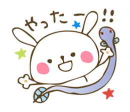 Winter sticker of eel and rabbit sticker #1540475