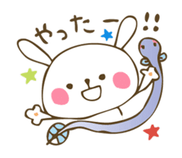 Winter sticker of eel and rabbit sticker #1540475