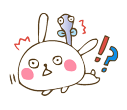 Winter sticker of eel and rabbit sticker #1540478