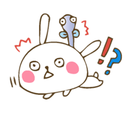 Winter sticker of eel and rabbit sticker #1540478