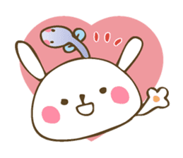 Winter sticker of eel and rabbit sticker #1540480