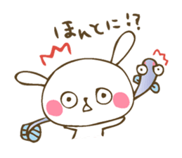 Winter sticker of eel and rabbit sticker #1540481