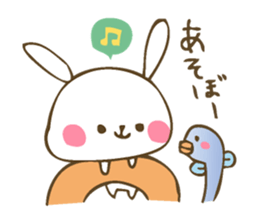 Winter sticker of eel and rabbit sticker #1540483