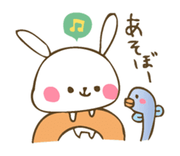 Winter sticker of eel and rabbit sticker #1540483