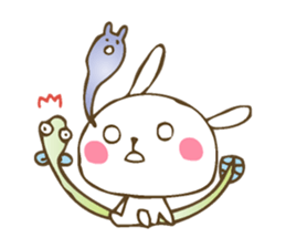 Winter sticker of eel and rabbit sticker #1540486