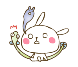 Winter sticker of eel and rabbit sticker #1540486