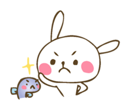 Winter sticker of eel and rabbit sticker #1540489