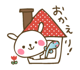 Winter sticker of eel and rabbit sticker #1540491