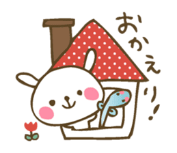 Winter sticker of eel and rabbit sticker #1540491