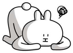Poker face Rabbit sticker #1541224