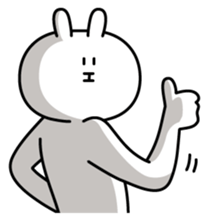 Poker face Rabbit sticker #1541231