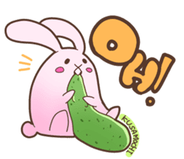 Cute rabbit and Japanese food. sticker #1542577