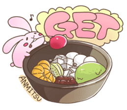 Cute rabbit and Japanese food. sticker #1542582