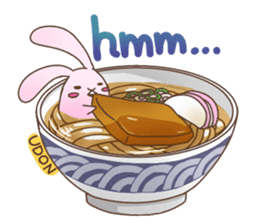 Cute rabbit and Japanese food. sticker #1542584