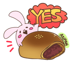 Cute rabbit and Japanese food. sticker #1542606