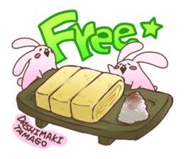 Cute rabbit and Japanese food. sticker #1542612