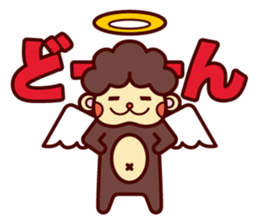 Monkey angel sticker #1543656