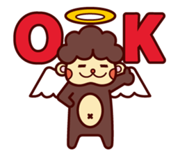 Monkey angel sticker #1543663