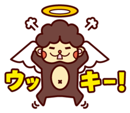 Monkey angel sticker #1543664