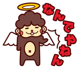 Monkey angel sticker #1543669
