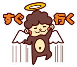 Monkey angel sticker #1543670