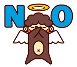 Monkey angel sticker #1543673