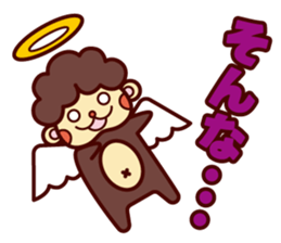 Monkey angel sticker #1543677