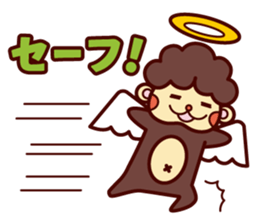 Monkey angel sticker #1543679