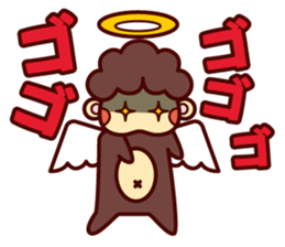 Monkey angel sticker #1543681