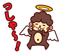 Monkey angel sticker #1543684