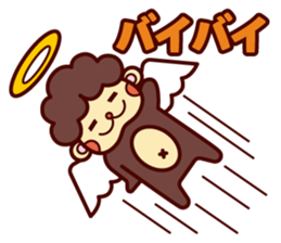 Monkey angel sticker #1543687