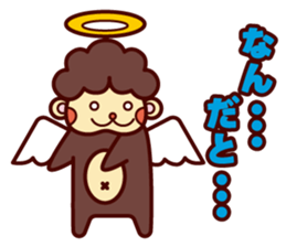 Monkey angel sticker #1543689