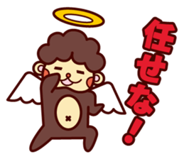 Monkey angel sticker #1543694