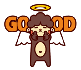 Monkey angel sticker #1543695
