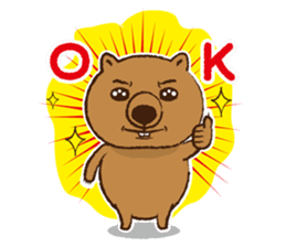 Merry wombats Melissa & Max sticker #1545609