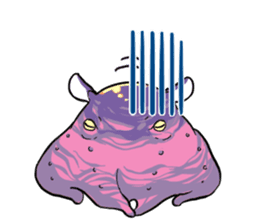 Both yucky and 'kawaii' deep-sea fish sticker #1547120