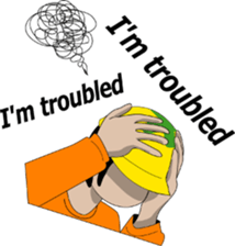 Yellow helmet/ English ver sticker #1547231