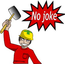 Yellow helmet/ English ver sticker #1547235