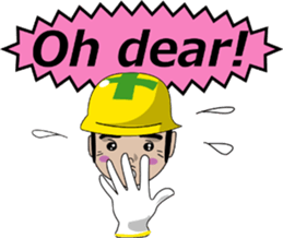 Yellow helmet/ English ver sticker #1547237