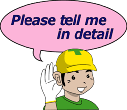 Yellow helmet/ English ver sticker #1547242